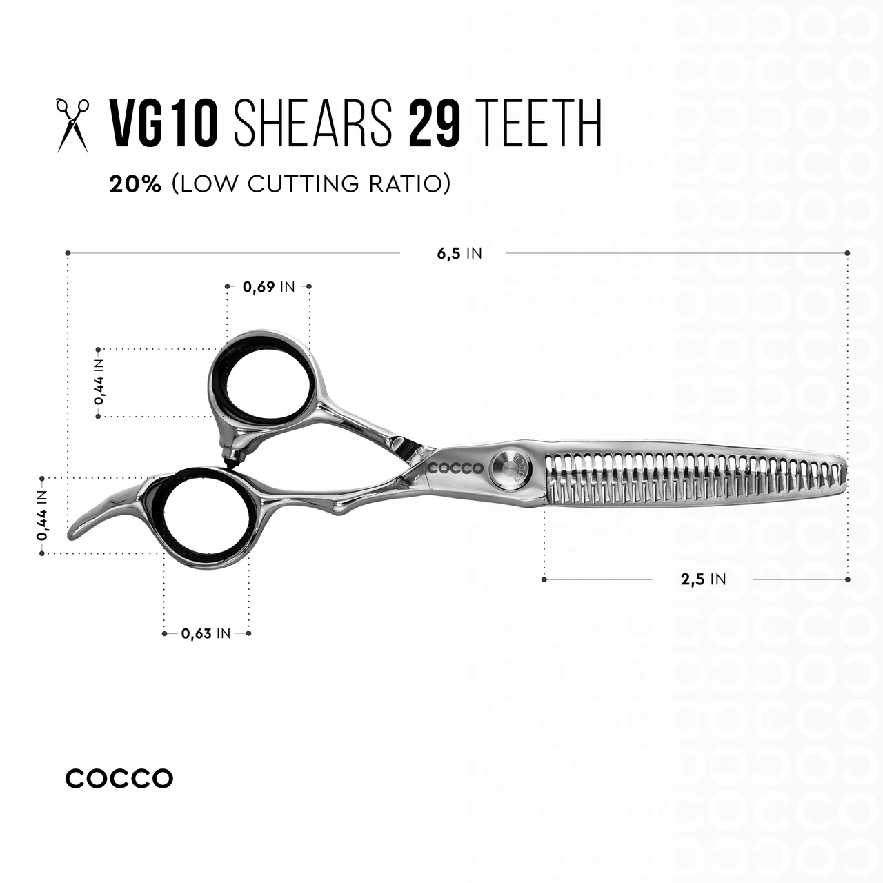 Class - VG10 Blunt and Including 6" 29 Tooth Thinning Shear Set - Select Size - Image 8