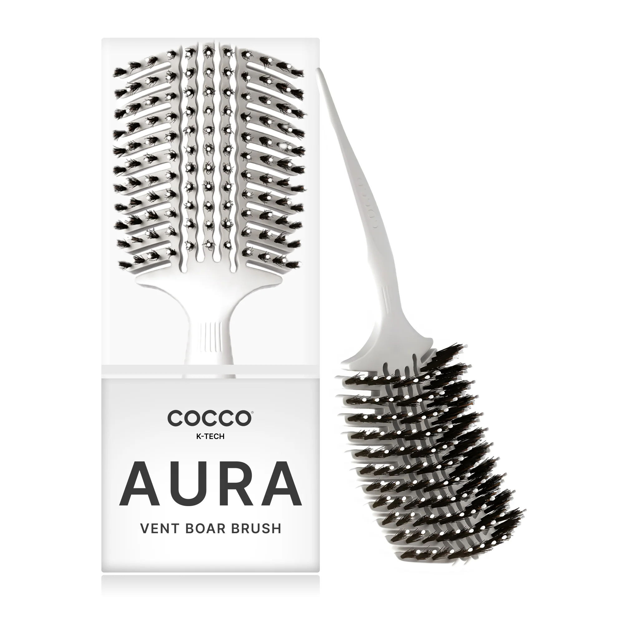 Cocco Aura Vent Boar Brush (White) - Image 3