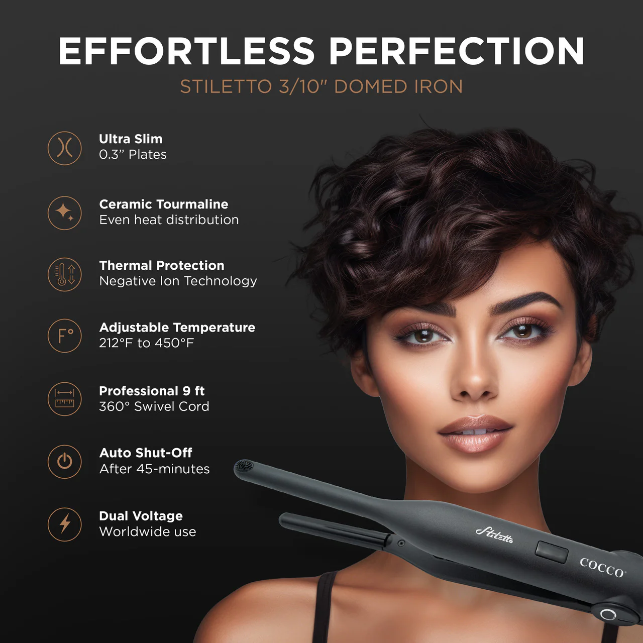Cocco Stiletto 3/10" Domed Flat Iron - Image 8