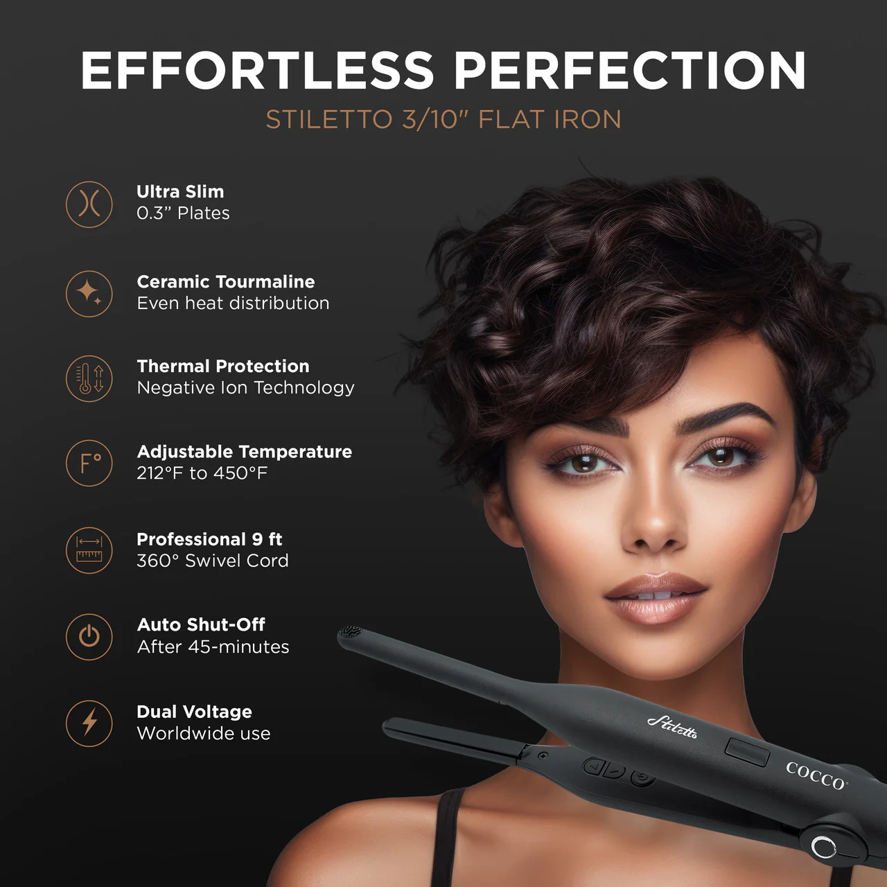Cocco Stiletto 3/10" Flat Iron - Image 8