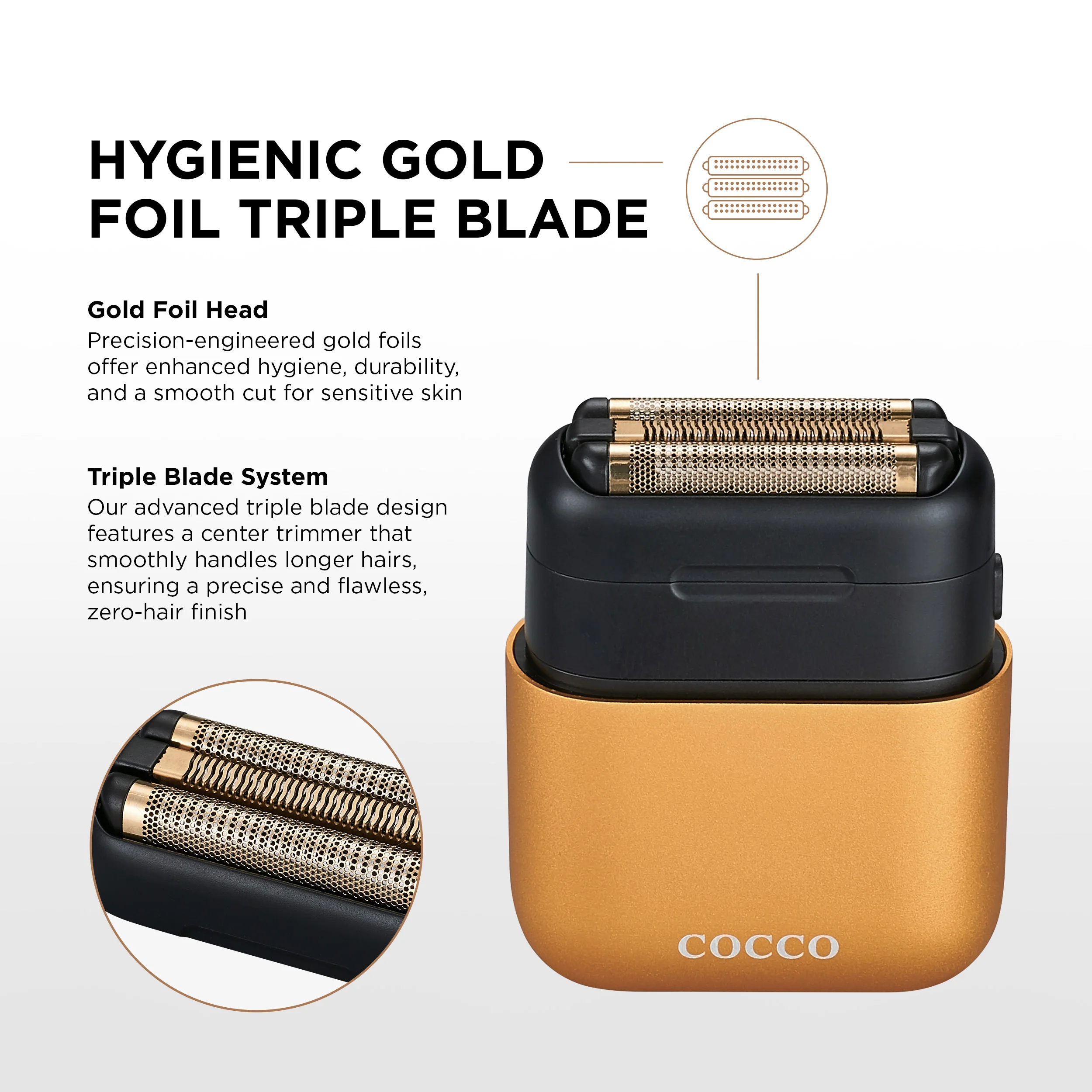 Impacto Micro Wet-Dry Shaver (Gold) - Image 5