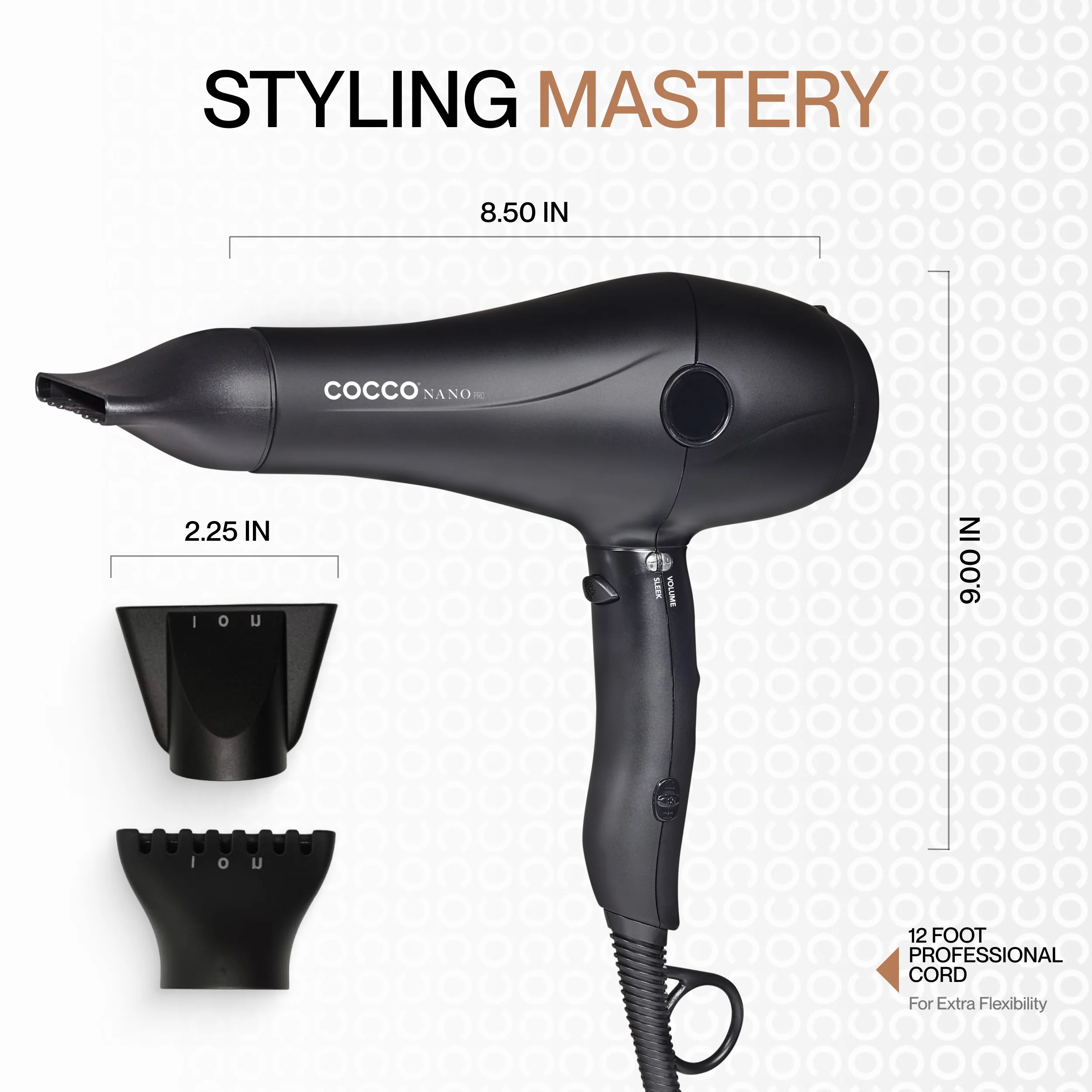 Cocco Nano Pro Hair Dryer (Black) - Image 4